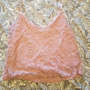 Lace crop top tank